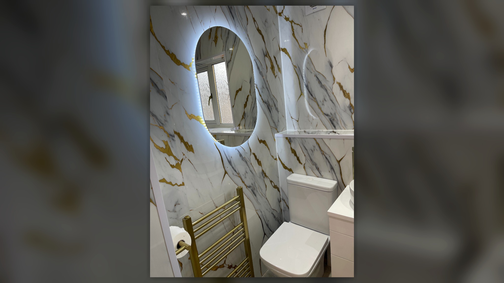 White gold bathroom